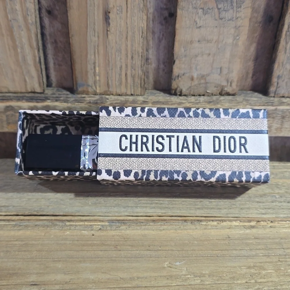 Christian Dior Mitzah Leopard Print Lipstick Case Limited Edition With Lipstick